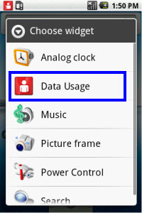 Android Data Usage Widget 1