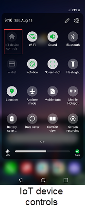 LG G8 ThinQ IoT screenshot