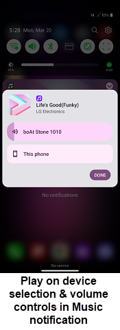 Android OS 13 Music Notification screenshot