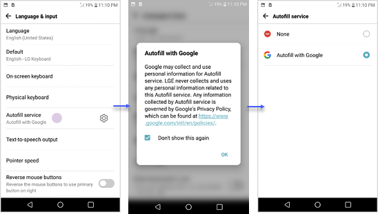 LG V20 Autofill Service screenshot