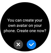 Samsung Galaxy Watch AR Emoji and Bitmoji screenshot