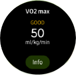 Samsung Galaxy Watch3 Maximum Oxygen Consumption screenshot