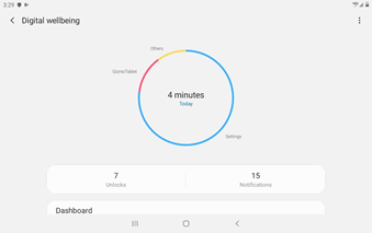 Samsung Galaxy Tab A 8 inch Digital Wellbeing screenshot