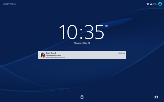 Sony Xperia Z2 Lock Screen
