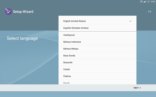 Xperia Z2 Set Up Wizard screenshot