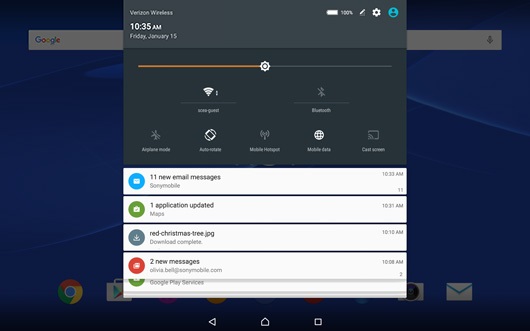 Xperia Z2 Volume Controls screenshot