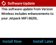 Network Initiated Software Update - Install Now