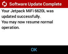 User Initiated Software Update - Software Update Complete