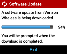 User Initiated Software Update - Software Update Downoad Progress