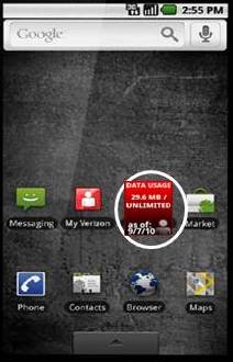 Android Data Usage Widget 1