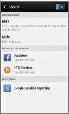 Location settings