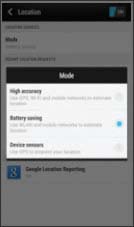 Location settings