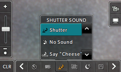 Shutter sound options