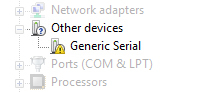 Device Manager Other Devices - Generic Serial