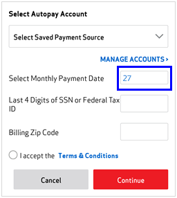 Image: MVM Enroll in Autopay Screenshot