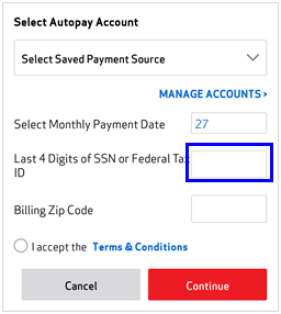 Image: MVM Enroll in Autopay Screenshot