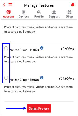 Image: MVM Change Features Screenshot