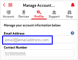 Image: MVM Edit Email Address Screenshot