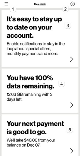 6. Manage Your Account: How can you manage your account with the My Verizon app?
