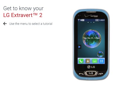 LG Extravert 2 Support Apps & Widgets