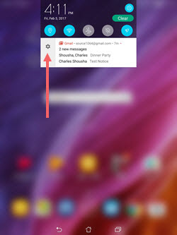 Asus Zenpad Z10 Notification Settings screenshot