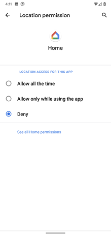 Google Pixel XL Better Location Controls screenshot