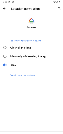 Google Pixel Better Location Controls screenshot