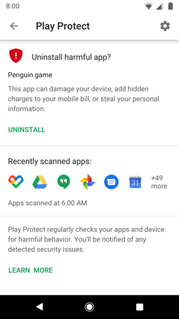 Google Pixel XL New Privacy Recommendations screenshot