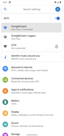 Google Pixel XL Wi-Fi Easy Connect screenshot