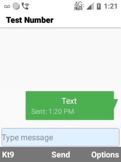 Kazuna eTalk Texting Resolution screenshot