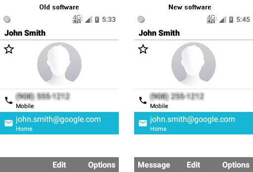 eTalk Messaging Through Contact Menu screenshot