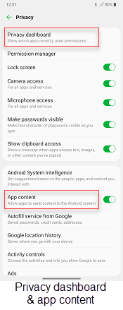 Android OS 13 Privacy screenshot