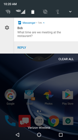 Motorola Maxx 2 Notification Settings screenshot
