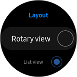 Samsung Galaxy Gear S3 Frontier App Layout screenshot