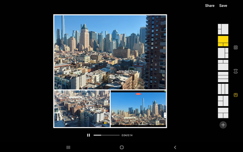 Samsung Galaxy Tab S6 Video Collages screenshot