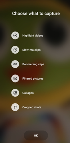 Samsung Galaxy S21 Single Take screenshot