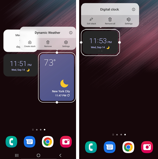 Samsung Galaxy S22+ Widget screenshot