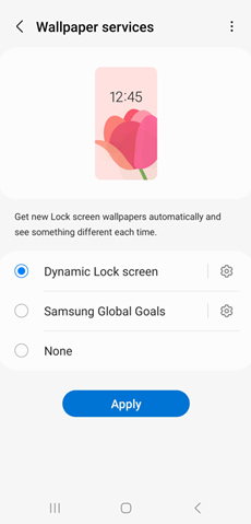 Samsung Galaxy Note20 Dynamic Lock Screen screenshot