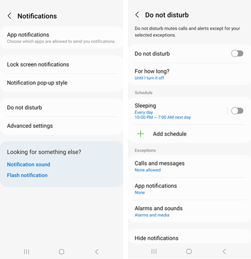 Android OS 13 Update Do Not Disturb screenshot