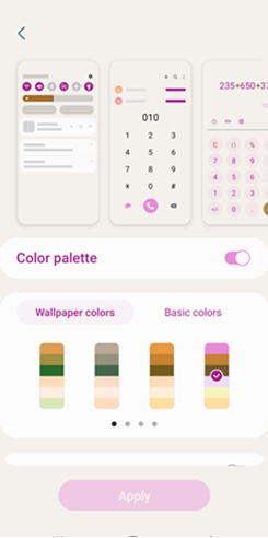 Android OS 13 Wallpaper Colors screenshot