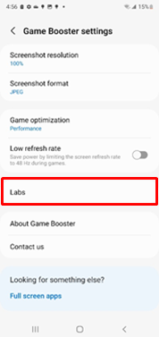 Samsung Galaxy Note10 Game Booster screenshot