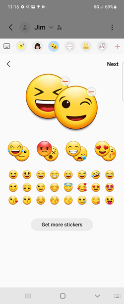 Samsung Galaxy Z Flip3 5G OS 12 Emoji Creator screenshot