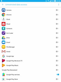 Asus Zenpad Z10 Quick Settings screenshot