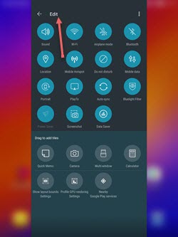 Asus Zenpad Z10 Quick Settings screenshot