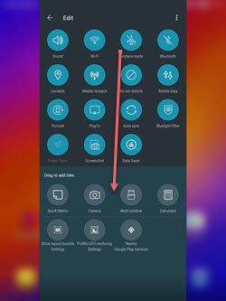 Asus Zenpad Z10 Quick Settings screenshot