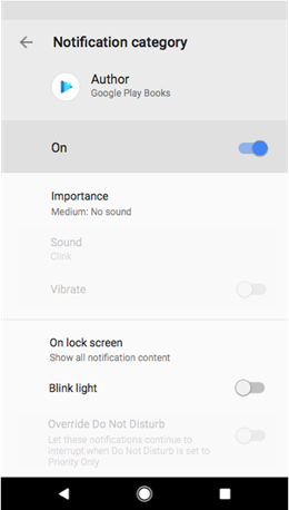 Google Pixel XL Notification Channels screenshot