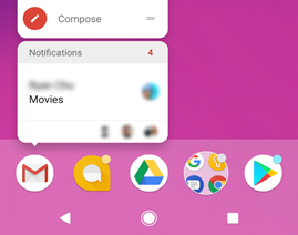 Google Pixel XL Notification Badges screenshot