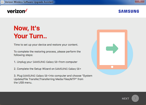 Verizon wireless software upgrade assistant
