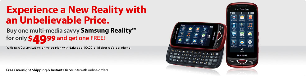 Buy One Samsung Reality&trade; and Get One Free!