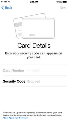 Security Code field